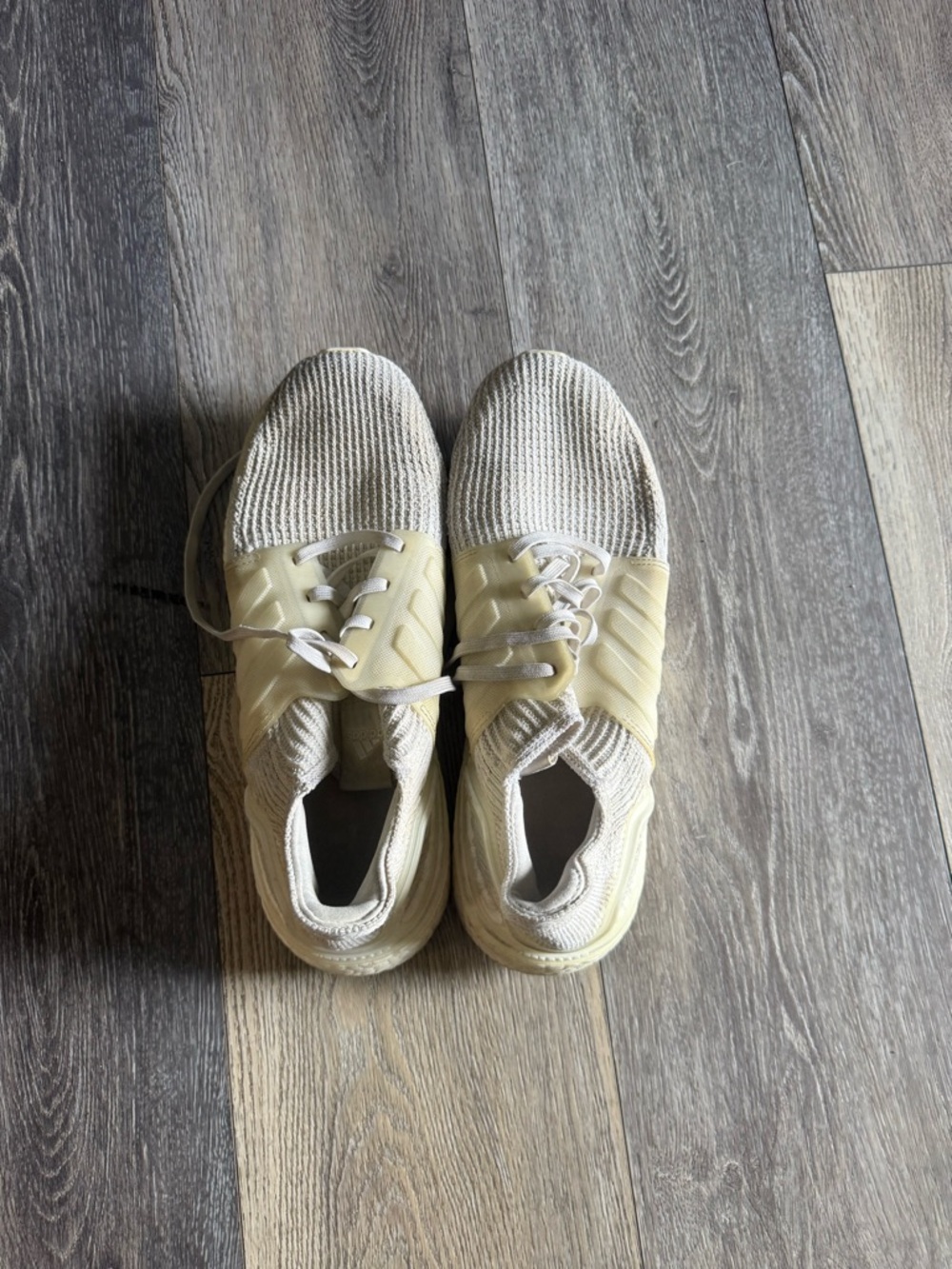 Adidas ultra boost  Lightweight Knit Lace-Up Sneakers in white